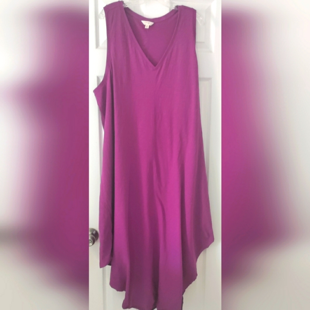 Terra and Sky Purple Dress With Shark Bite Hemline size: 3X